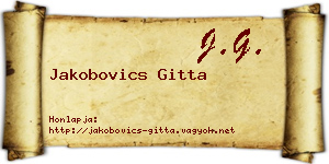 Jakobovics Gitta névjegykártya